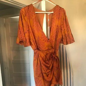Vici Hartman Printed Satin Romper